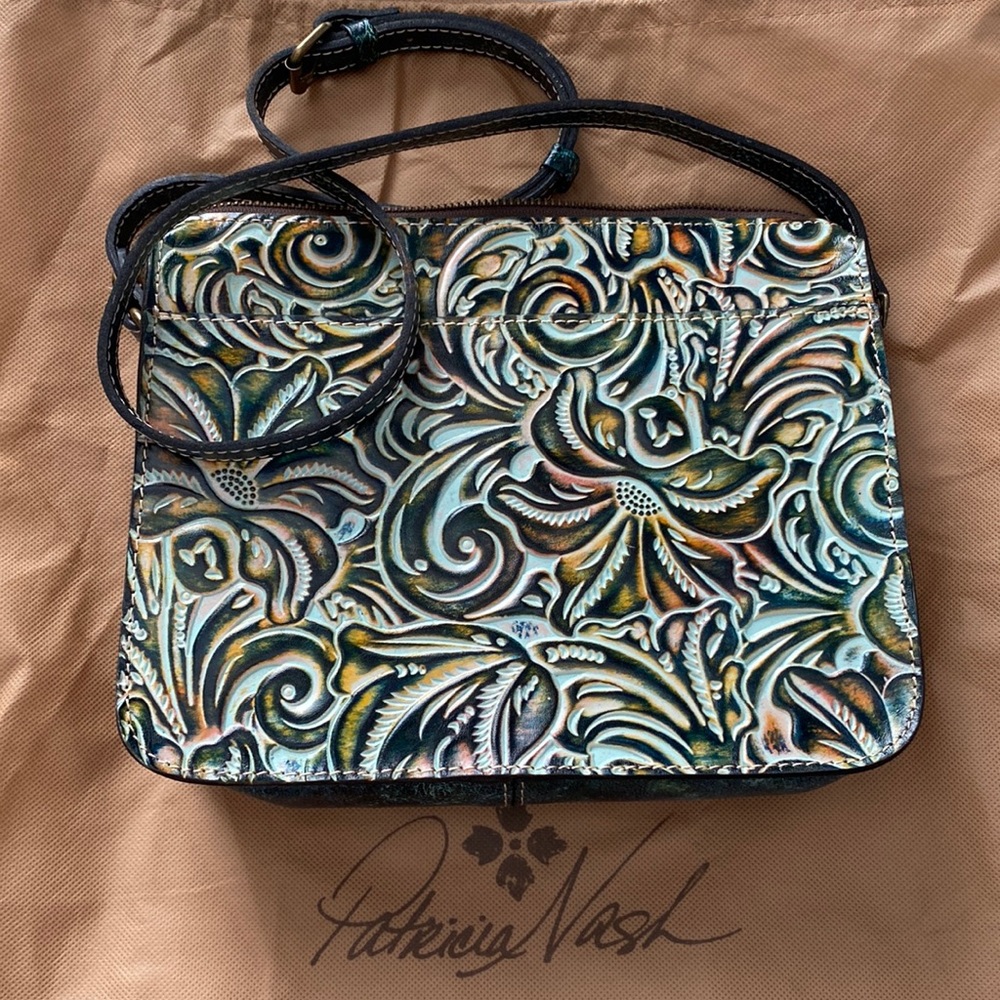 PATRICIA NASH Tooled Turquoise Crossbody